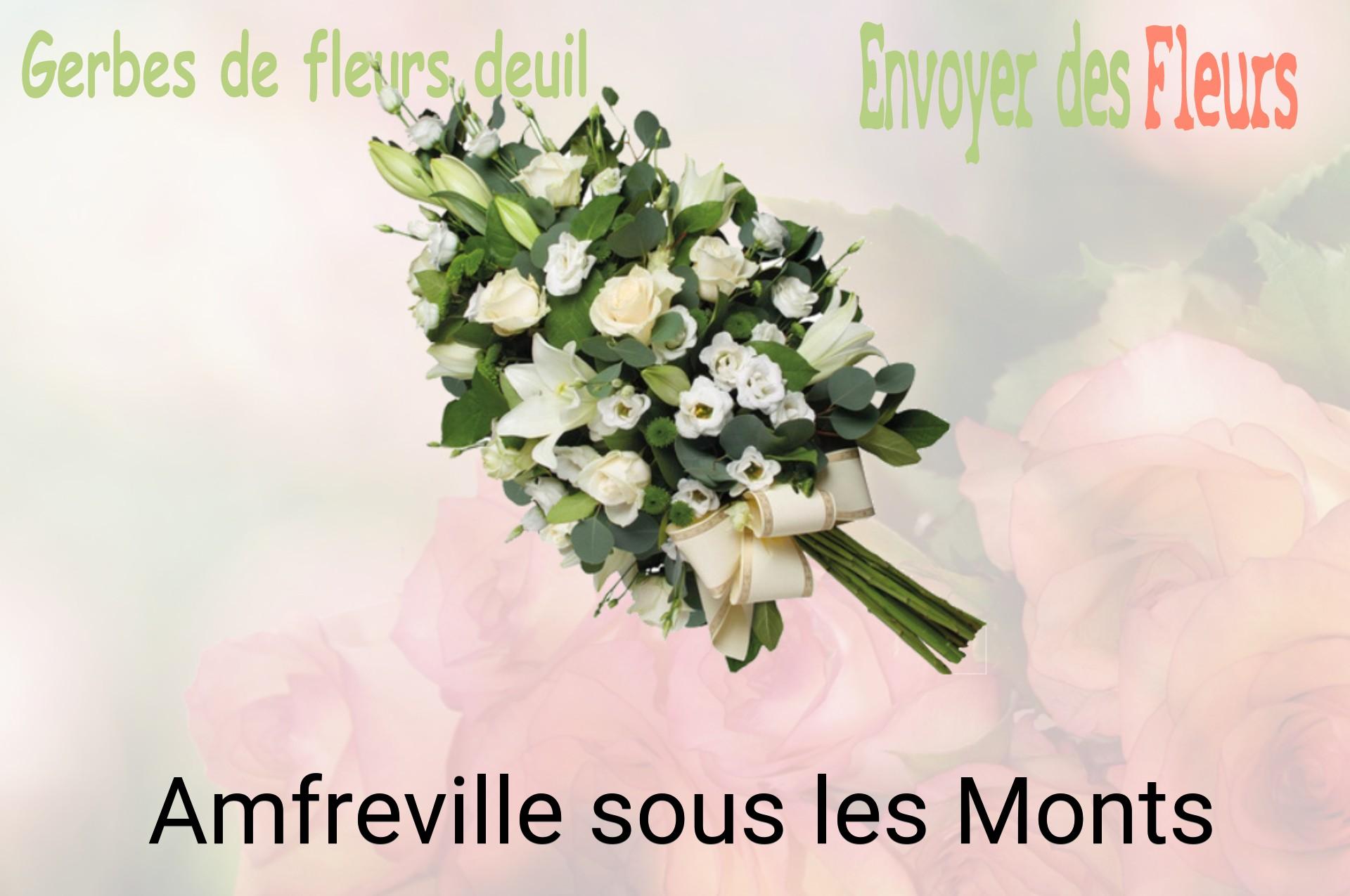 Gerbe de fleurs de deuil livrée à Amfreville-sous-les-Monts